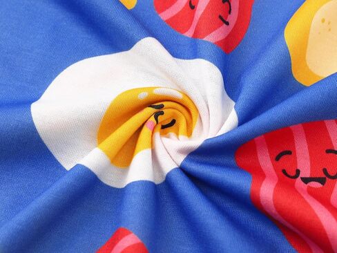 Topgal Teen/Little Girls Lightgown-Summer Shorts Sleeves Strendy Tie-Dye Breakfast Breakfast in Kuwait