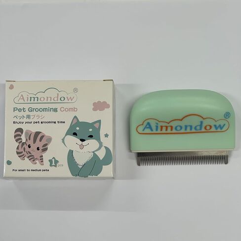 Aimondow Cat Comb, Cat Brush for Shedding Grooming, Hair Removal Massaging Shell Comb for Cats Dogs Puppy Rabbit Bunny, Easy to Dematting Matted Fur Tangled Hair Undercoat, 2 PCS (Pink) in Kuwait