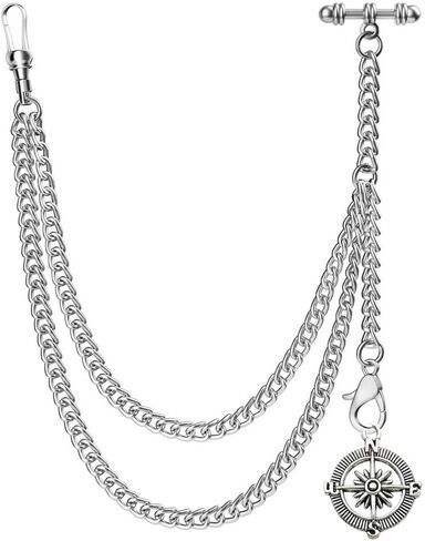 سلسلة مراقبة الجيب مع سلسلة ألبرت مع سلسلة مراقبة الجيب T بار مع قلادة Locket in Kuwait