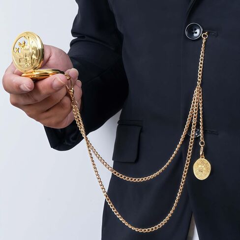 سلسلة مراقبة الجيب مع سلسلة ألبرت مع سلسلة مراقبة الجيب T بار مع قلادة Locket in Kuwait