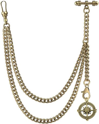 سلسلة مراقبة الجيب مع سلسلة ألبرت مع سلسلة مراقبة الجيب T بار مع قلادة Locket in Kuwait