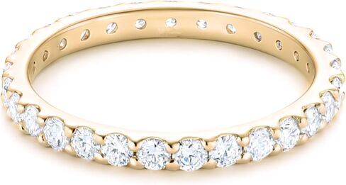 فرقة الذهب الماسي الذهبية 14KT للنساء - ألوان I -J المتلألئة ، SI Clarity Natural Diamonds for timeless ، رمزًا مثاليًا للحب الذي لا نهاية له - هدية لأي مناسبة in Saudi Arabia
