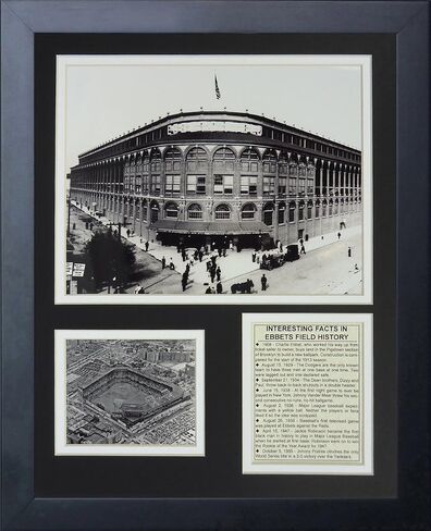 Legends Never Die "Ebbets Field Outside Framed Photo Collage, 11 x 14-Inch, (11200U) in Saudi Arabia