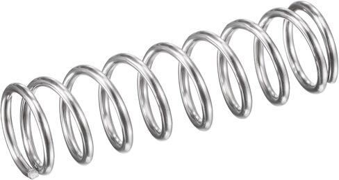 uxcell Compression Spring,304 Stainless Steel,9mm OD,1mm Wire Size,9mm Compressed Length,45mm Free Length,31.4N Load Capacity, Silver Tone,10pcs in Saudi Arabia