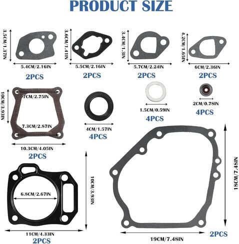 Predator Hemi 212 Carburetor Exhaust Intake Gasket Kit, Small Engine Carb Head Gaskets Material Compatible with 196cc 212cc GX160 GX200 Power Equipment (212cc/GX160 Full Gasket Set) in Saudi Arabia