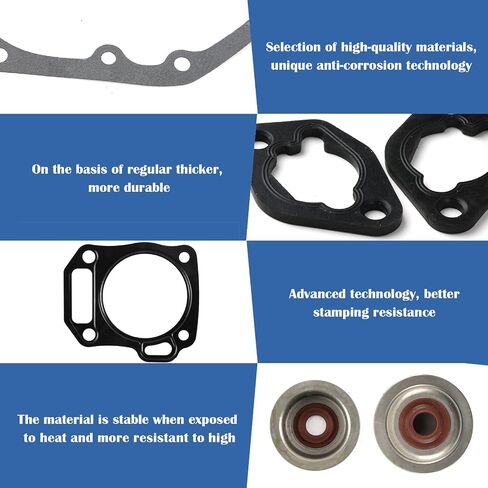Predator Hemi 212 Carburetor Exhaust Intake Gasket Kit, Small Engine Carb Head Gaskets Material Compatible with 196cc 212cc GX160 GX200 Power Equipment (212cc/GX160 Full Gasket Set) in Saudi Arabia