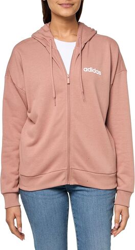 هودي Adidas Essentials Linear بسحاب كامل للنساء من French Terry in Kuwait