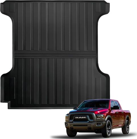 Vagbstu Truck Bed Mat,Compatible with 2019-2024 Ram 1500 Accessories 5.7 FT Bed,Non-Slip TPE Truck Bed Mats for Dodge Ram 1500 Accessories,Durable Truck Bed Liner for Pickup Truck ，Flush Fit in Kuwait
