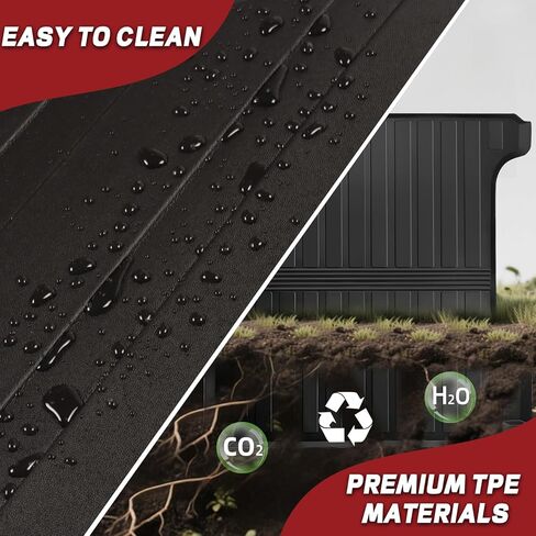 Vagbstu Truck Bed Mat,Compatible with 2019-2024 Ram 1500 Accessories 5.7 FT Bed,Non-Slip TPE Truck Bed Mats for Dodge Ram 1500 Accessories,Durable Truck Bed Liner for Pickup Truck ，Flush Fit in Kuwait