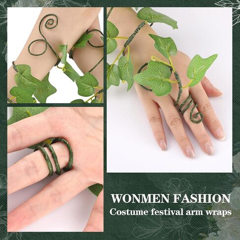 FRESHME Ivy Arm Wraps - 2 PCS Poison Ivy Costume Forest Mother Nature Costume for Women Adults Renaissance Accessories in Saudi Arabia