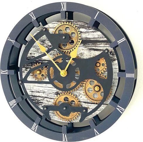 The Gears Clock Desk Clock 10 inches with Real Moving Gears Convertible into Wall Clock (Silver Glamour) in Saudi Arabia