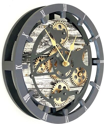The Gears Clock Desk Clock 10 inches with Real Moving Gears Convertible into Wall Clock (Silver Glamour) in Saudi Arabia