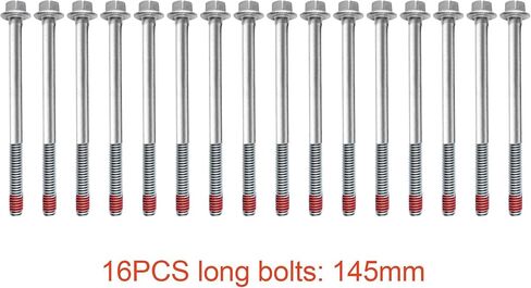 30pcs Cylinder Head Bolts Set 16 Long & 4 Short & 10 Small Bolts for 1997-2004 Hummer GMC Cadillac Chevrolet Buick 4.8L 5.7L & 6.0L ES72173 in Saudi Arabia