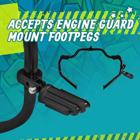 Mokitdora Touring Engine Guard Highway Rail Matach Crash Bar 1.25 "Fat for Harley 2009-Up Road King Street Electra Glide and Trike Models ، Chrome in Kuwait