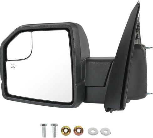 JDMSPEED Left Driver Side View Mirror Compatible with 2015-2020 Ford F150 with Blind Spot Glass Power Black Without Turn Signal Light Non-Heated Replaces#‎FL3Z17683AK(3Pins) in Saudi Arabia