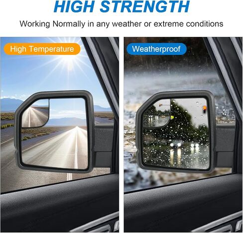 JDMSPEED Left Driver Side View Mirror Compatible with 2015-2020 Ford F150 with Blind Spot Glass Power Black Without Turn Signal Light Non-Heated Replaces#‎FL3Z17683AK(3Pins) in Saudi Arabia