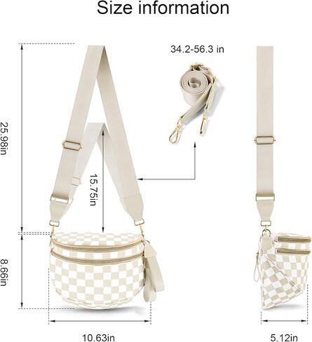 أكياس Crossbody المتقاطعة للنساء ، أكياس كبيرة من النايلون بوم بالإضافة إلى الحجم كيس حزام حزمة حبال فاني الحزمة للنساء ، in Kuwait