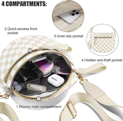 أكياس Crossbody المتقاطعة للنساء ، أكياس كبيرة من النايلون بوم بالإضافة إلى الحجم كيس حزام حزمة حبال فاني الحزمة للنساء ، in Kuwait