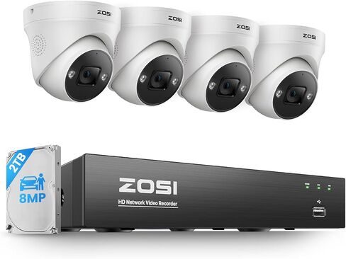 ZOSI 2K WiFi Indoor Security Camera,C611 Plug-in Baby Monitor/Nanny/Pet Cam with Phone app,Night Vision,2 Way Audio,Motion Detection,Cloud & SD Card Storage,Works with Alexa,24/7 Home Surveillance in Kuwait