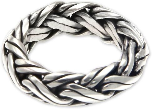 NOVICA Artisan Handmade Men's .925 Sterling Silver Ring Indonesian Band 'Gallant' in Saudi Arabia