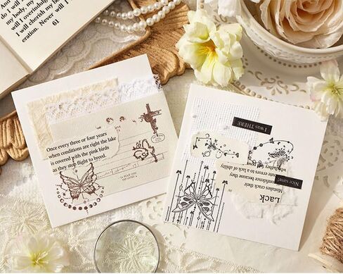 مجموعة طوابع مطاطية خشبية مكونة من 6 قطع، مجموعة طوابع زخرفية على شكل زهرة عتيقة للحرف الفنية والمجلة والمذكرات ودفتر القصاصات والمخطط والحرف وصنع البطاقات M-2 (زهرة عتيقة) in Kuwait