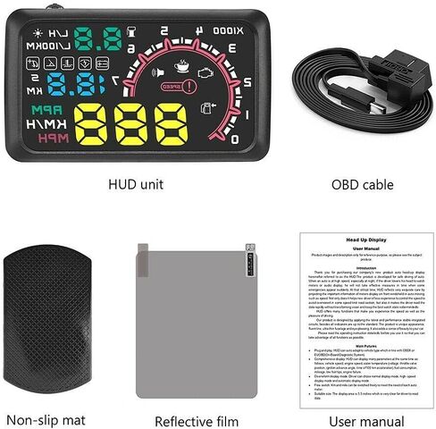 جديد HUD Auto Aud Up Display Film 5.5inch Windshield OBD2 II عرض سرعة السيارة in Saudi Arabia