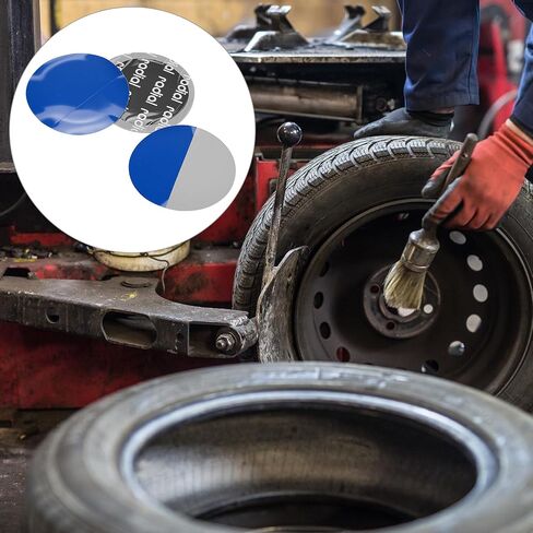 Qwork Repair Repair Patch Kit - 80 قطعة ، قطرها 58 ملم ، بقع مطاطية عالية التصاق لجميع أنواع الإطارات ، إصلاح سريع بدون حرارة in Saudi Arabia