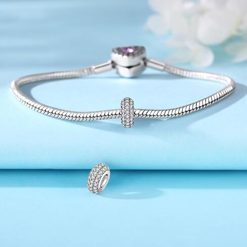 2 Pack 925 Sterling Silver Butterfly Charms for Bracelets و Netlace Alphabet Dangle Pendants Round Round Spacer Exples Pave Zirconia Jewelry Gift for Women in Kuwait
