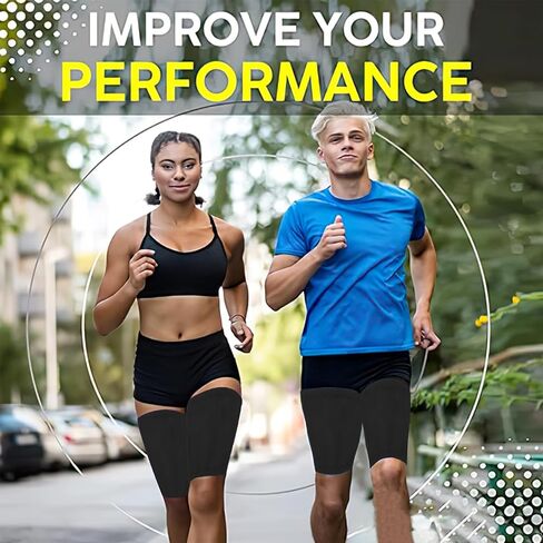 2pcs الأكمام الساق الانضغاط ، كم ضغط الفخذ القابل للتعديل ، أكمام الساق العلوية للرجال والنساء in Saudi Arabia