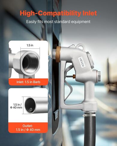 VEVOR 3/4-Inch Barb Diesel Exhaust Fluid(DEF) Nozzle, Max Flow Rate 14.5 GPM, Plastic Dispenser Nozzle with 3/4-Inch (OD=19 mm) Spout, Lightweight & Portable, Used for Urea, Industrial Fluids, White in Saudi Arabia