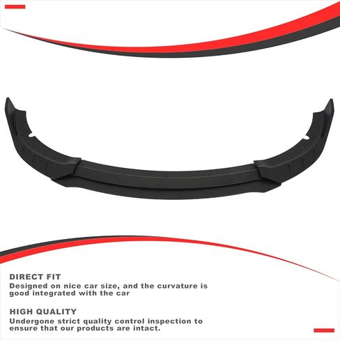 Front Bumper Lip Compatible with 2015-2023 Dodge Charger SRT Rock-R Style ABS Gloss Black Front Splitter Lower Protector Front Air Dam Chin Spoiler Splitter in Kuwait