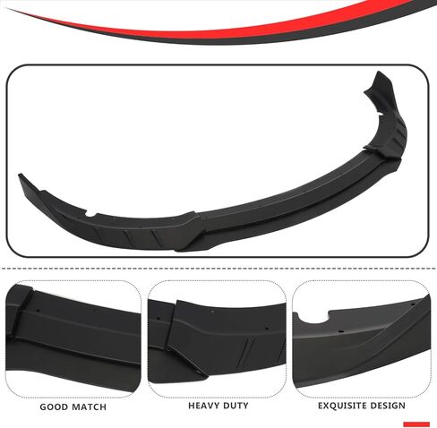 Front Bumper Lip Compatible with 2015-2023 Dodge Charger SRT Rock-R Style ABS Gloss Black Front Splitter Lower Protector Front Air Dam Chin Spoiler Splitter in Kuwait