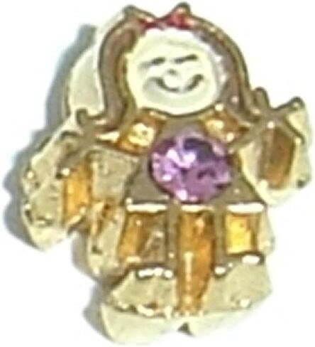 Girl June Floating Locket Charm Goldtone in Saudi Arabia