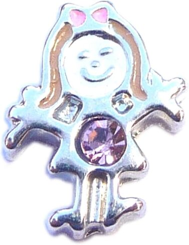 Girl June Floating Locket Charm Silvertone in Saudi Arabia