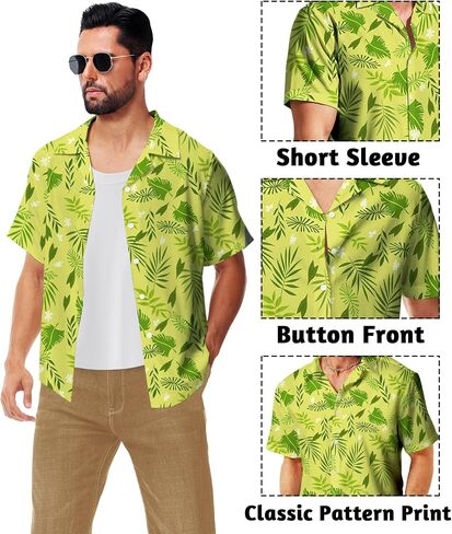 Mens Halloween Costume Shirts Short Sleeve Cosplay Hawaiian Shirt in Saudi Arabia