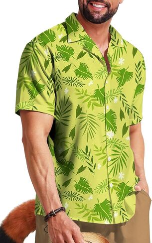 Mens Halloween Costume Shirts Short Sleeve Cosplay Hawaiian Shirt in Saudi Arabia