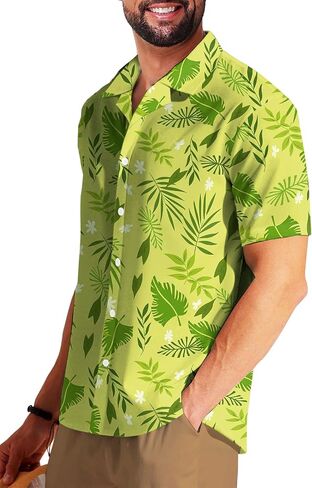 Mens Halloween Costume Shirts Short Sleeve Cosplay Hawaiian Shirt in Saudi Arabia