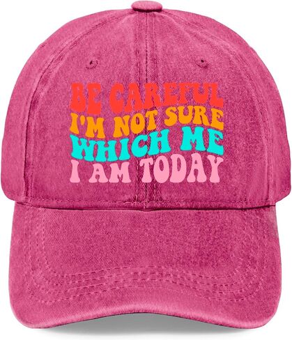 Be Careful I’m Not Sure Which Me I Am Today Hats for Men Cool Washed Distressed in Saudi Arabia