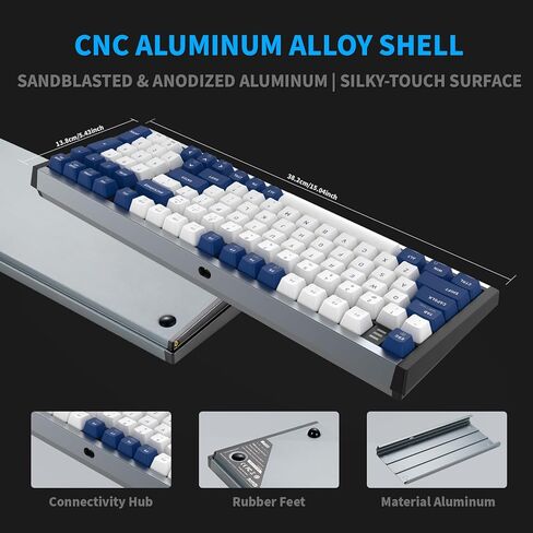 Hexgears I3 87-Key Mechanical Keyboard, Kailh Box Switch, RGB LED Backlit, PBT Keycaps, Hot-swappable, Type-C Cable, Compatible with Windows/Mac OS/Android in Kuwait