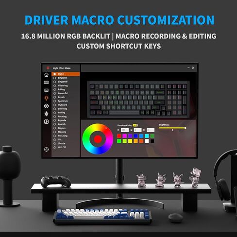 Hexgears I3 87-Key Mechanical Keyboard, Kailh Box Switch, RGB LED Backlit, PBT Keycaps, Hot-swappable, Type-C Cable, Compatible with Windows/Mac OS/Android in Kuwait