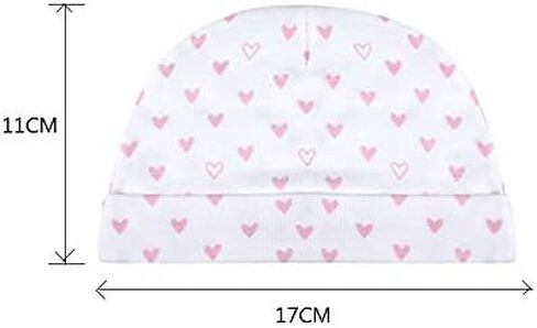Newborn Baby Boy Baby Girl Hats 0-6 Months Unisex Organic Cotton Caps and Mittens Set 10-Piece, Grey1 in Saudi Arabia
