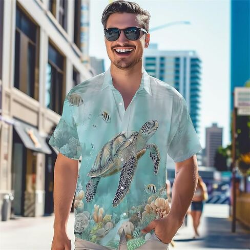 ريد اللهب رجالي قميص هاواي 3D Graphic aloha قميص الزر الزر أسفل القمصان غير الرسمية قصيرة الأكمام الشاطئية للرجال in Kuwait