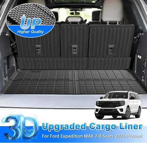 Cartist Cargo Liner Compatible with 2021 2022 2023 2024 Jeep Grand Cherokee L All Weather Rear Trunk Mat TPE (Behind The 2nd Row Seats)(Not Fit Grand Cherokee) in Saudi Arabia