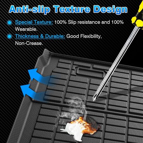 Cartist Cargo Liner Compatible with 2021 2022 2023 2024 Jeep Grand Cherokee L All Weather Rear Trunk Mat TPE (Behind The 2nd Row Seats)(Not Fit Grand Cherokee) in Saudi Arabia