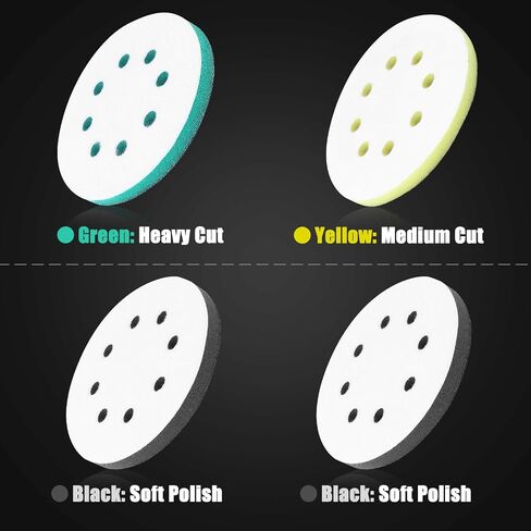 85 Pack Orbital Sander Interface Pads Hook and Loop - Upgraded Foam Sanding Pads with 5 Inch 8 Holes Soft & Hard Sponge Cushion - Surfprep Sander Backing Pad Sandpaper for Flexibility & Balancing in Kuwait