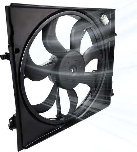 USTAR Radiator Cooling Fan Assembly Compatible with Nissan Rogue Sport Qashqai 2017-2022 2.0L Electric Radiator Fan Replace 21481-6MA0A, 21481-6MA0B in Saudi Arabia