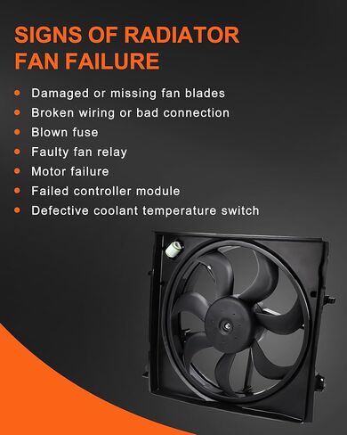 USTAR Radiator Cooling Fan Assembly Compatible with Nissan Rogue Sport Qashqai 2017-2022 2.0L Electric Radiator Fan Replace 21481-6MA0A, 21481-6MA0B in Saudi Arabia