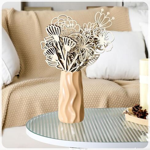 36 Pcs Wooden Wildflower Decor Set Wood Flowers Cutout Signs Wildflowers Stems Laser Cut Flowers for Home Birthday Mothers Day Gift Holiday Art DIY Decoration (10 Inch) in Saudi Arabia