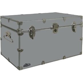 C&N Footlockers - XL Graduate Storage Trunk - Made in the USA - STEEL Footlocker for College Dorm Room & Summer Camp - 32 x 18 x 18.5 Inches (Red) in Kuwait