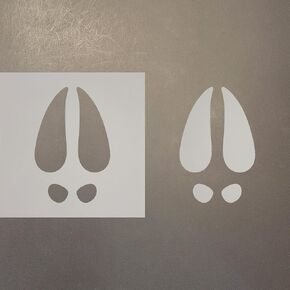 Reindeer Hoof Prints Reusable Mylar Stencil - Art Craft Supplies 4 Inch in Kuwait